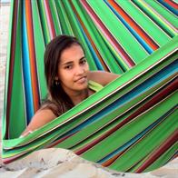 Hammock in colorful fabric - Mexico Green - Great for a person