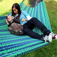 Hammock from Mexico in fine cotton net. 