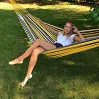 Blue and yellow Fabric hammock for 1-2 person 