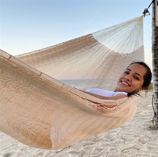 Hammock HOLBOX Mercerized XX Large Beige from Mexico