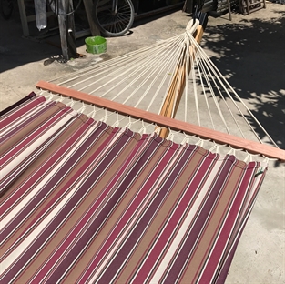 Mocca Outdoor fabric hammock with 120 cm wooden spreader bars PRO. No. TTQp558/120 