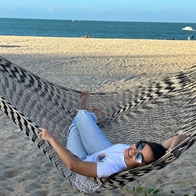 Thick Cord Hammocks - Off white Mexican hammock. Kaki and black