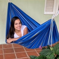 Strong hammock 1 person. Nice colorful look. Ok for children's play