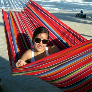 Colorful hammock in fabric in single plus size
