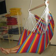 Hammock chair in colorful fabric. 100% new cotton.