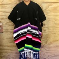 Mexico Poncho i Mørkt Design