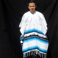 Mexican Poncho in white look